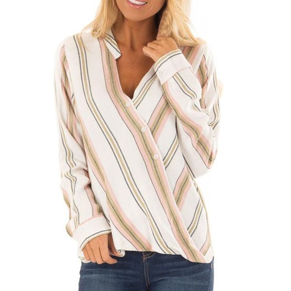 women's blouses & shirts women stripe v-neck print casualop fashion ladies long sleeve blouse blusa mujer manga larga womens 2021, White
women's blouses & shirts women stripe v-neck print casualop fashion ladies long sleeve blouse blusa mujer manga larga womens 2021, White