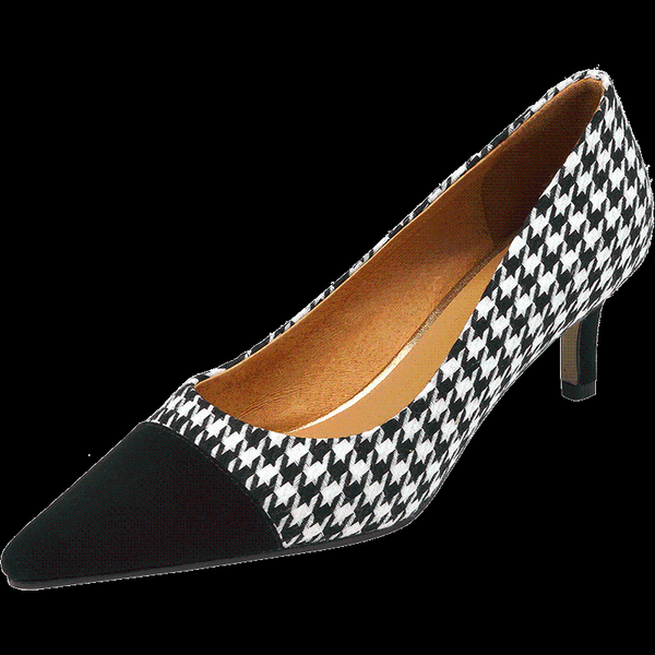 dress shoes women's genuine leather houndstooth patchwork slip-on pumps elegant ladies pointed toe evening heels, Black
dress shoes women's genuine leather houndstooth patchwork slip-on pumps elegant ladies pointed toe evening heels, Black