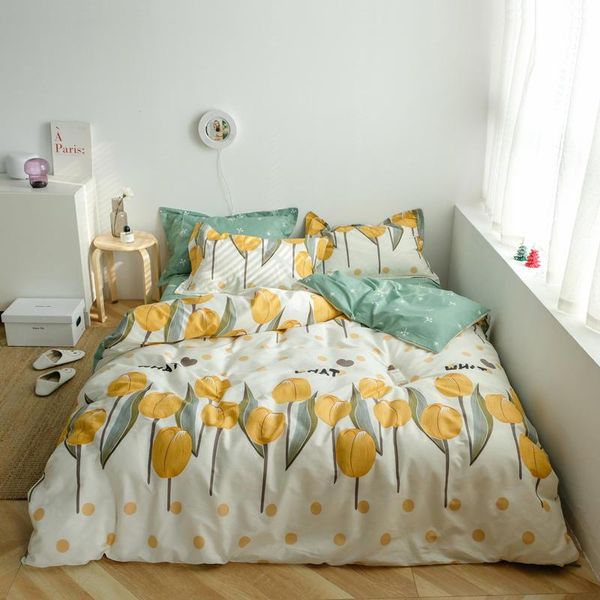 bedding sets set king size pure cotton bedclothes for bedroom turmeric flower sunflower pattern quilt cover solid fitted sheet
bedding sets set king size pure cotton bedclothes for bedroom turmeric flower sunflower pattern quilt cover solid fitted sheet