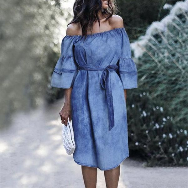 party dresses elegant autumn women's tie dyed print dress off shoulder slash neck half sleeve belt midi office lady vestidos, White;black
party dresses elegant autumn women's tie dyed print dress off shoulder slash neck half sleeve belt midi office lady vestidos, White;black