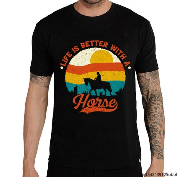 men's t-shirts life is berrer with a howe cowboy riding horse at sunset design graphic sloth and alpaca t shirts for men original round, White;black
men's t-shirts life is berrer with a howe cowboy riding horse at sunset design graphic sloth and alpaca t shirts for men original round, White;black