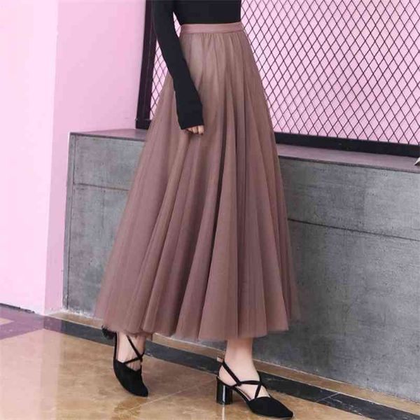 summer korean elastic high waist slim simple solid color mesh skirt casual loose women a-line long 210527, Black
summer korean elastic high waist slim simple solid color mesh skirt casual loose women a-line long 210527, Black