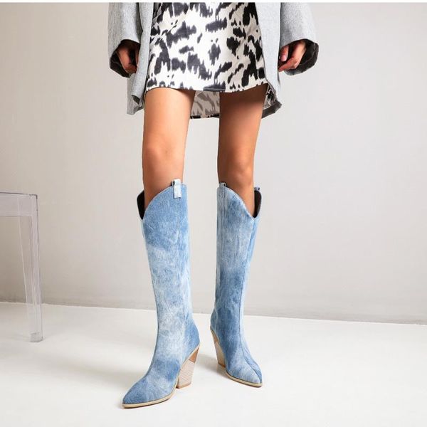 boots fashion wedges cowboy women pointed toe thick heels side zip leather knee high 2021 autumn boot female, Black
boots fashion wedges cowboy women pointed toe thick heels side zip leather knee high 2021 autumn boot female, Black