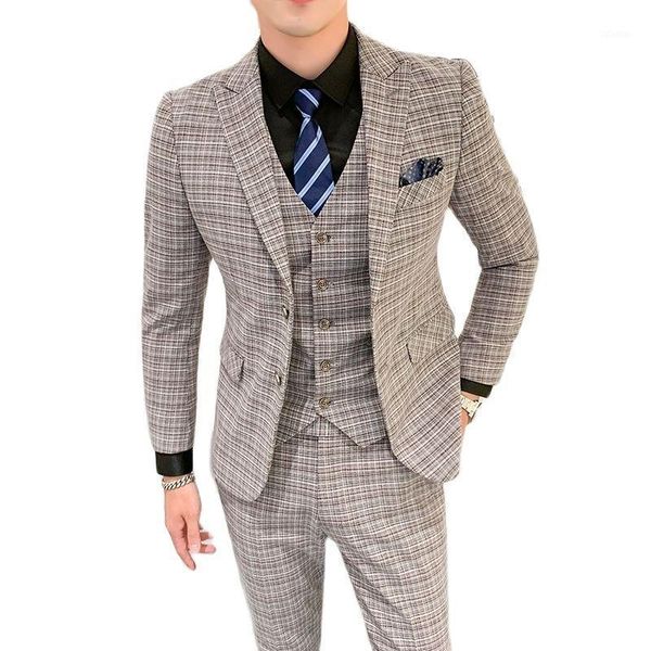 men's suits & blazers men suit wedding korean four seasons slim version formal solid color lattice groomsman and groom dress, White;black
men's suits & blazers men suit wedding korean four seasons slim version formal solid color lattice groomsman and groom dress, White;black