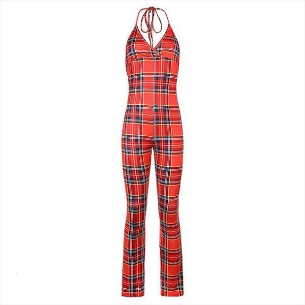 red plaid halter sleeveless women jumpsuit deep v neck one piece romper backless trousers bodycon clubwear, Black;white
red plaid halter sleeveless women jumpsuit deep v neck one piece romper backless trousers bodycon clubwear, Black;white