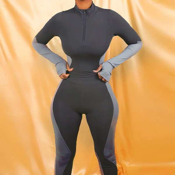 women's jumpsuits & rompers autumn and winter fashion color matching stand collar tight sports suit, Black;white
women's jumpsuits & rompers autumn and winter fashion color matching stand collar tight sports suit, Black;white