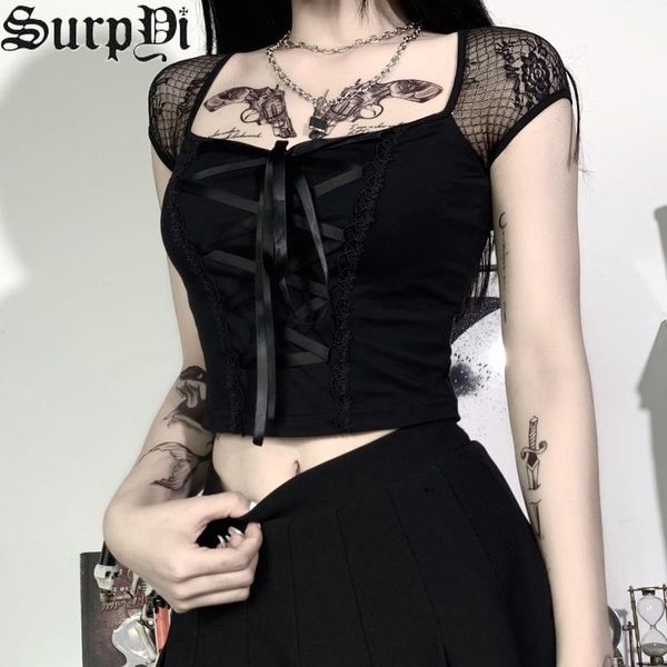 women's t-shirt lace punk t-shirts femme vintage gothic black lacing streetwear casual mesh bodycon vestido de mujer, White
women's t-shirt lace punk t-shirts femme vintage gothic black lacing streetwear casual mesh bodycon vestido de mujer, White