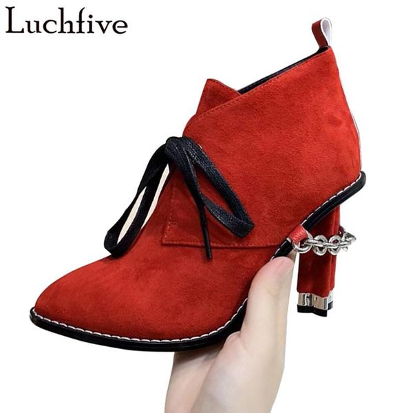 boots chains strange heels winter lace up pointy toe shoes woman runaway outwear red black short women
boots chains strange heels winter lace up pointy toe shoes woman runaway outwear red black short women