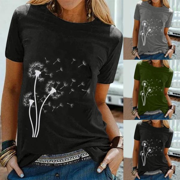 women's t-shirt summer women t-shirts dandelion printed aesthetic fashion tee cotton soft short sleeve femme shirt, White
women's t-shirt summer women t-shirts dandelion printed aesthetic fashion tee cotton soft short sleeve femme shirt, White