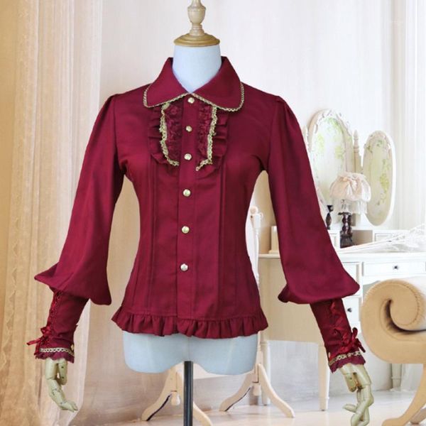 women gothic renaissance blouse long sleeve ruffles medieval corset cosplay costume goth lolita pirate victorian shirt women's blouses, White
women gothic renaissance blouse long sleeve ruffles medieval corset cosplay costume goth lolita pirate victorian shirt women's blouses, White