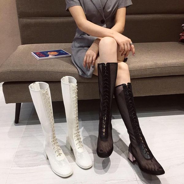 boots white mesh long low heel knee high summer chunky motorcycle for women lace up shoes black
boots white mesh long low heel knee high summer chunky motorcycle for women lace up shoes black