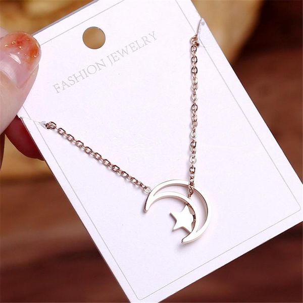 hollow star and moon pendant necklace female rose gold clavicle chain accessories titanium steel nfs jewelry metal women classic necklaces, Silver
hollow star and moon pendant necklace female rose gold clavicle chain accessories titanium steel nfs jewelry metal women classic necklaces, Silver