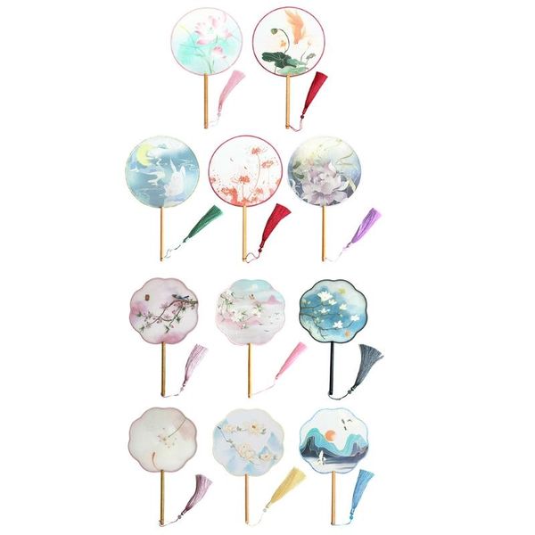chinese style antique translucent handheld round circular fan vintage lotus flower print dancing paddle hand fans other home decor
chinese style antique translucent handheld round circular fan vintage lotus flower print dancing paddle hand fans other home decor