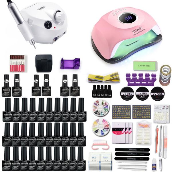 nail art kits set 10&20&30 color gel polish with 120w uv/led lamp dryer and 35000rmp drill machine for manicure
nail art kits set 10&20&30 color gel polish with 120w uv/led lamp dryer and 35000rmp drill machine for manicure