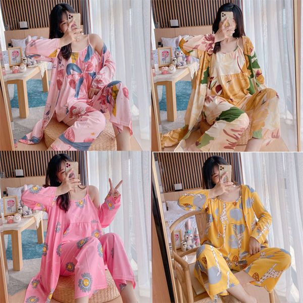 bathrobe pajamas women's summer nightgown medium length three piece home suit spring and autumn long sleeve bathrobe
bathrobe pajamas women's summer nightgown medium length three piece home suit spring and autumn long sleeve bathrobe