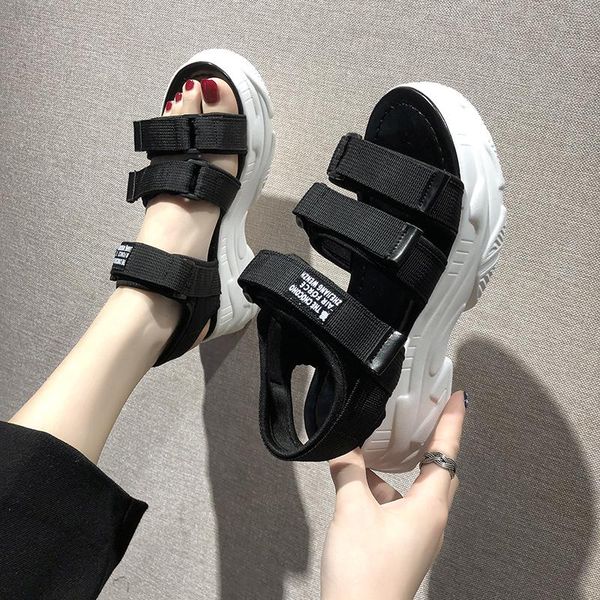 women's sandals 2021 summer fashion women chunky beach sandal denim comfortable sandalias mujer, Black
women's sandals 2021 summer fashion women chunky beach sandal denim comfortable sandalias mujer, Black