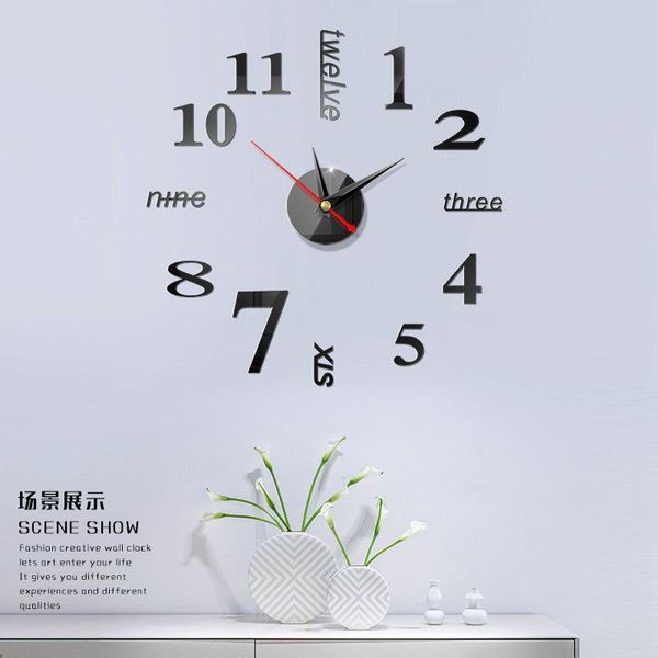 creative european wall clock home diy3d three-dimensional decorative acrylic digital mirror hanging clocks
creative european wall clock home diy3d three-dimensional decorative acrylic digital mirror hanging clocks