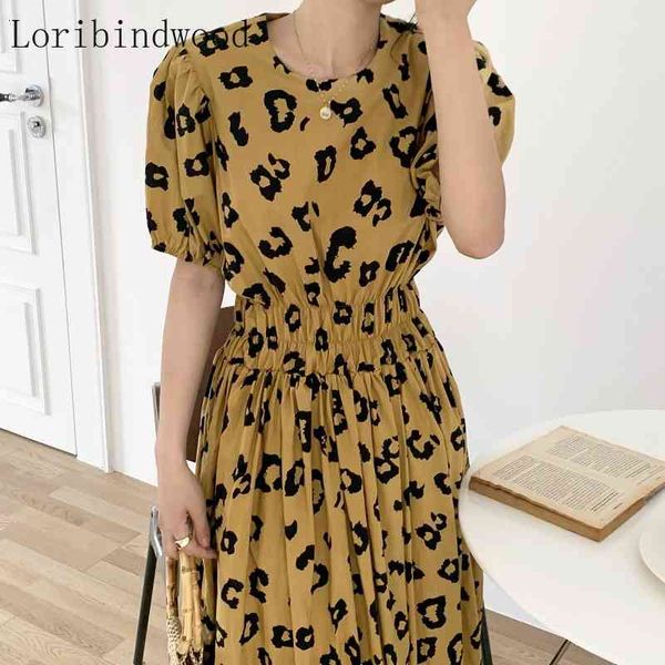 women's knits & tees summer french leopard print round neck pleated waist slim puff sleeve dress es for women party woman bo2q, White
women's knits & tees summer french leopard print round neck pleated waist slim puff sleeve dress es for women party woman bo2q, White