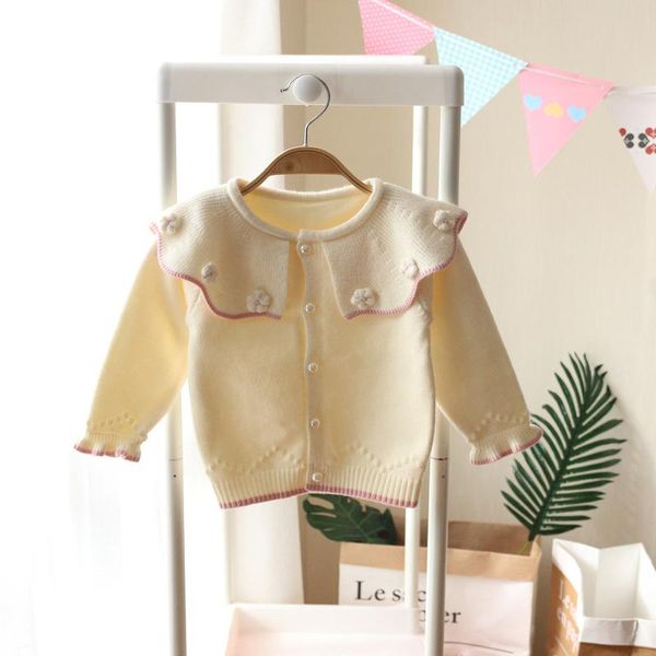 spring children's cardigan sweater girl big lapel flower wood ear sleeve knit woolen pullover, Blue
spring children's cardigan sweater girl big lapel flower wood ear sleeve knit woolen pullover, Blue