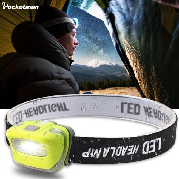 

high lumen led headlamp portable headlight use battery mini head lamp 3 modes torch waterproof front light headlamps