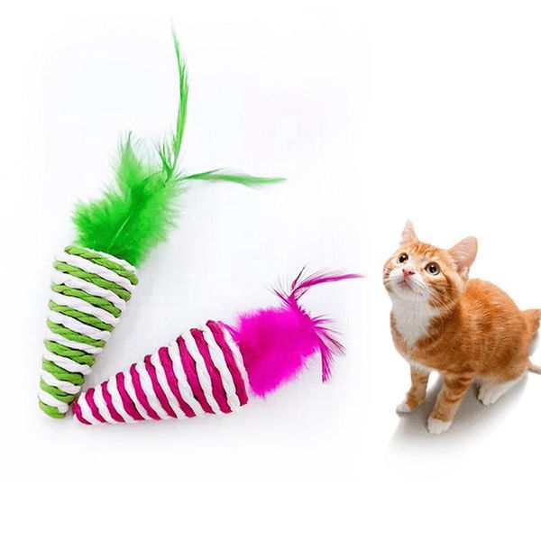 carrot shape cat sisal toy interactive fake feather bite-proof scratcher kitten training toys random color
carrot shape cat sisal toy interactive fake feather bite-proof scratcher kitten training toys random color