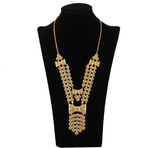 earrings & necklace hollow link chains turkish middle east earring bow-knot jewelery set muslim arabic islam long gold color jewelry, Silver
earrings & necklace hollow link chains turkish middle east earring bow-knot jewelery set muslim arabic islam long gold color jewelry, Silver
