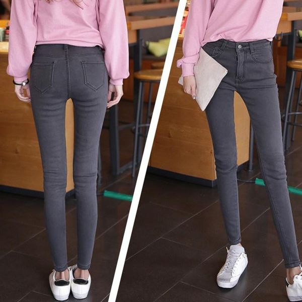 women's jeans fashion trendy high waist thick stretchy slim ankle-length pencil pants for women gray, Blue
women's jeans fashion trendy high waist thick stretchy slim ankle-length pencil pants for women gray, Blue