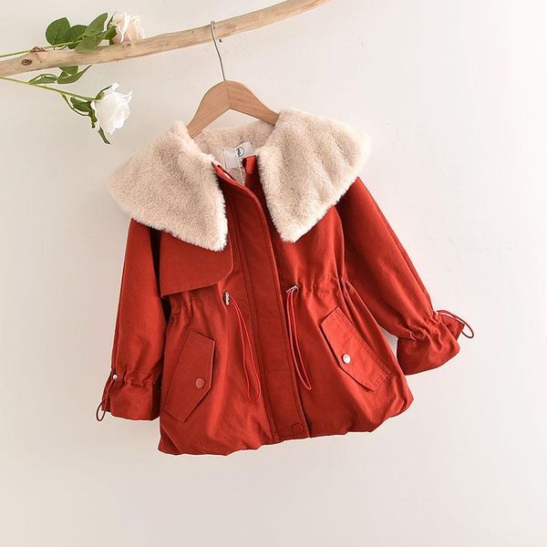 jackets children's coat with large lapels in autumn and winter to keep warm thicken girls' short trench coat., Blue;gray
jackets children's coat with large lapels in autumn and winter to keep warm thicken girls' short trench coat., Blue;gray