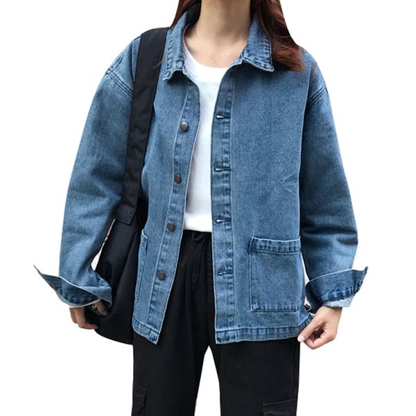 jacket basic coat vintage bombers streetwear denim 2021 female spring jean casual loose jacket outwear mujer key, Black;brown
jacket basic coat vintage bombers streetwear denim 2021 female spring jean casual loose jacket outwear mujer key, Black;brown