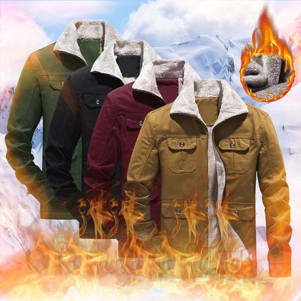 men's jackets mens fleece jacket 2021 winter parka coat male autumn casual lapel velvet zipper outwear cardigan coats clothing men, Black;brown
men's jackets mens fleece jacket 2021 winter parka coat male autumn casual lapel velvet zipper outwear cardigan coats clothing men, Black;brown