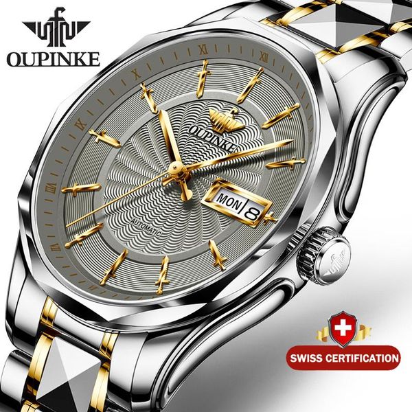 wristwatches oupinke swiss brand fashion mens mechanical watches automatic luxury business tungsten steel waterproof wristwatch 3172, Slivery;brown
wristwatches oupinke swiss brand fashion mens mechanical watches automatic luxury business tungsten steel waterproof wristwatch 3172, Slivery;brown