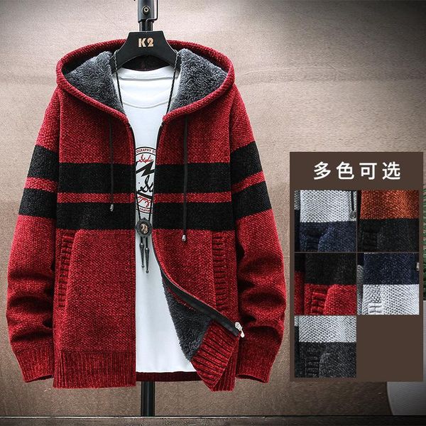 men's jackets sweater jacket men mens coat hooded korean casual plush thickened knitted zipper warm 2021, Black;brown
men's jackets sweater jacket men mens coat hooded korean casual plush thickened knitted zipper warm 2021, Black;brown