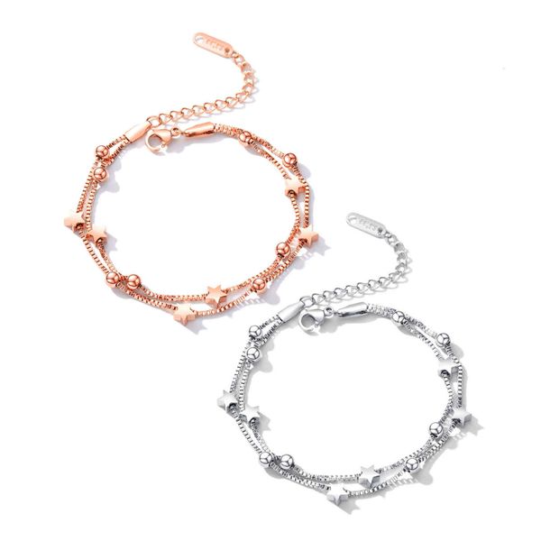 hand catenary japanese and korean titanium steel five pointed star bracelet for female students of parsimony department, Golden;silver
hand catenary japanese and korean titanium steel five pointed star bracelet for female students of parsimony department, Golden;silver