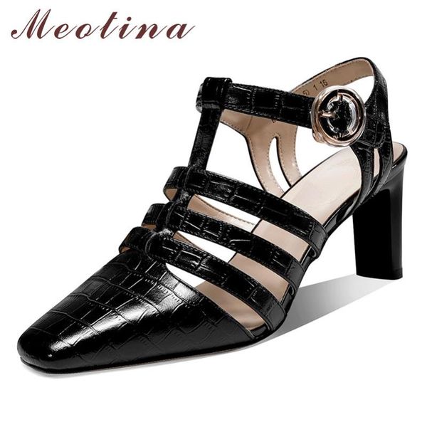 dress shoes meotina high heels women pumps natural genuine leather block t-starp buckle square toe office lady 34-39, Black
dress shoes meotina high heels women pumps natural genuine leather block t-starp buckle square toe office lady 34-39, Black