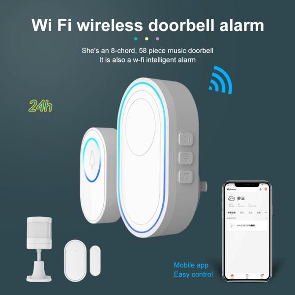 doorbells intelligent wireless doorbell 58 ring songs smart door bell chime eu uk us plug tuya app wifi alarm system
doorbells intelligent wireless doorbell 58 ring songs smart door bell chime eu uk us plug tuya app wifi alarm system
