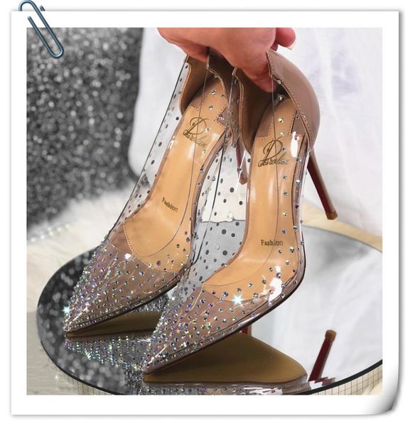transparent high heels thin heel pointed diamond single shoes women's crystal wedding dress, Black
transparent high heels thin heel pointed diamond single shoes women's crystal wedding dress, Black