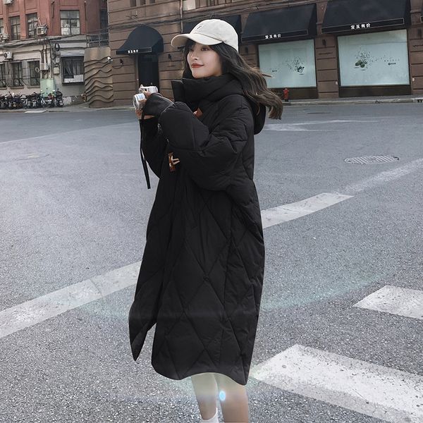 active winter long bloated jacket for woman with a heavy hood padded outerwear mid-length korean snowjacket, Black
active winter long bloated jacket for woman with a heavy hood padded outerwear mid-length korean snowjacket, Black
