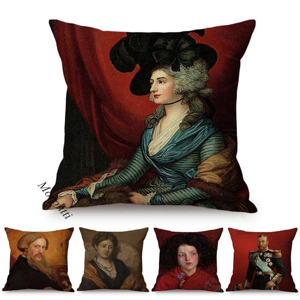cushion/decorative pillow nordic celebrity vintage oil painting cushion cover chic woman king george self portrait decoration sofa case kuss
cushion/decorative pillow nordic celebrity vintage oil painting cushion cover chic woman king george self portrait decoration sofa case kuss