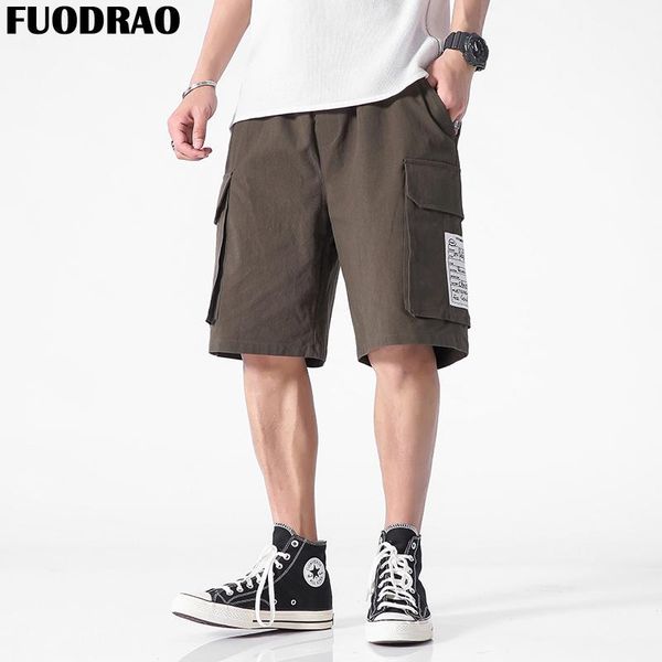 men's shorts fuodrao japan style cargo short jogger men pockets summer hip hop streetwear loose casual trousers male d068, White;black
men's shorts fuodrao japan style cargo short jogger men pockets summer hip hop streetwear loose casual trousers male d068, White;black