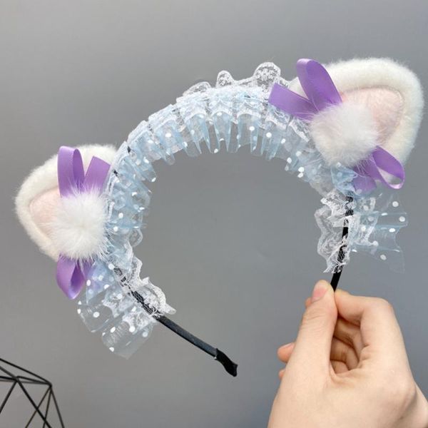 hair accessories cute cat ears lace band nightclub party cosplay girl, Slivery;white
hair accessories cute cat ears lace band nightclub party cosplay girl, Slivery;white