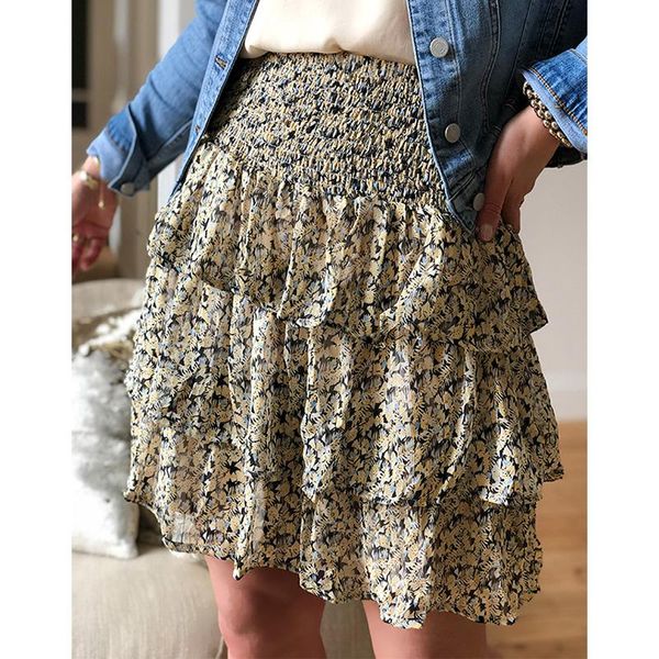 hadara elastic waist mini skirts women fashion cascading ruffle loose skirt elegant summer printed female ladies, Black
hadara elastic waist mini skirts women fashion cascading ruffle loose skirt elegant summer printed female ladies, Black