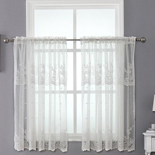 curtain & drapes floral tulle for windows short kitchen white lace sheer curtains pastoral rod pocket 21a104
curtain & drapes floral tulle for windows short kitchen white lace sheer curtains pastoral rod pocket 21a104