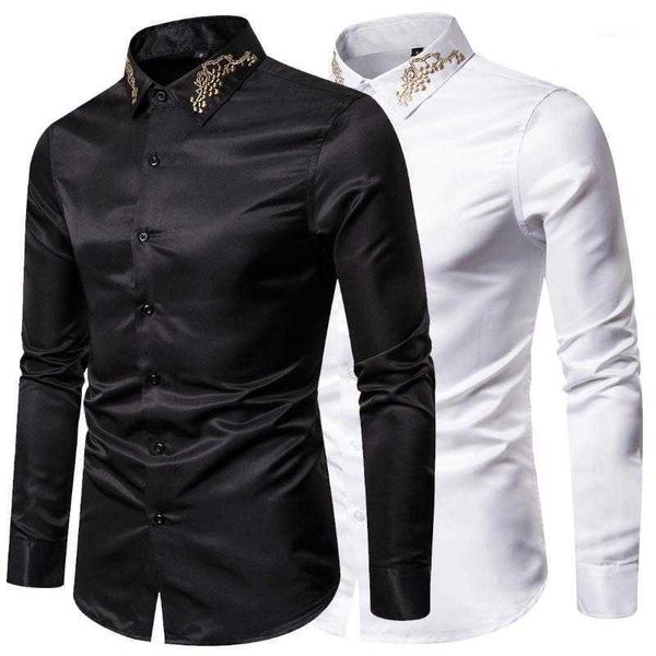 mens dress shirts mens fashion casual slim solid long sleeve shirts high end embroidery business formal dress size 2xl1, White;black
mens dress shirts mens fashion casual slim solid long sleeve shirts high end embroidery business formal dress size 2xl1, White;black