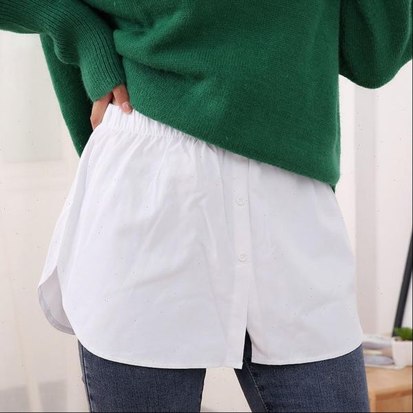 decorative solid color women skirt a line false fake hem button elastic waist layered detachable apron, Black
decorative solid color women skirt a line false fake hem button elastic waist layered detachable apron, Black