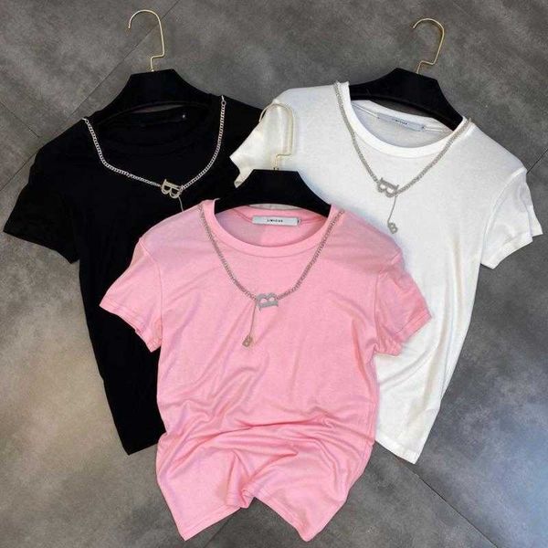 fabpop summer short sleeve o neck letters chain t shirt women casual gb644 210709, White
fabpop summer short sleeve o neck letters chain t shirt women casual gb644 210709, White