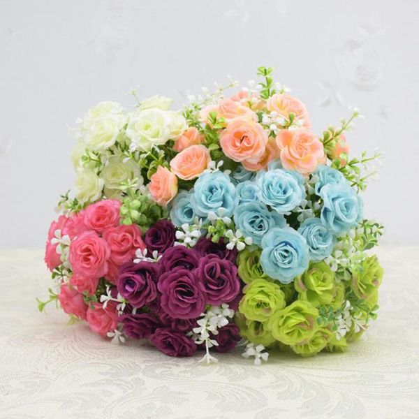 decorative flowers & wreaths 15 head mini roses artificial flower wedding scene layout living room desk home decoration fake accessories
decorative flowers & wreaths 15 head mini roses artificial flower wedding scene layout living room desk home decoration fake accessories