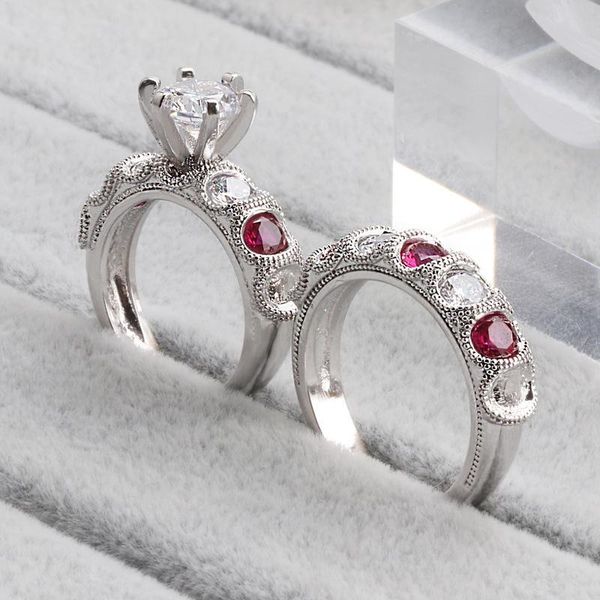 cluster rings 925 silver jewelry color vvs1 diamond ring set for women anillos ruby wedding bizuteria sterling gemstone, Golden;silver
cluster rings 925 silver jewelry color vvs1 diamond ring set for women anillos ruby wedding bizuteria sterling gemstone, Golden;silver