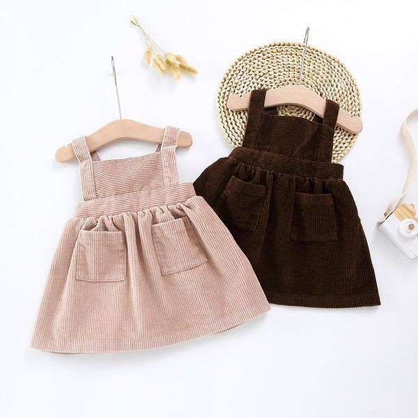 girl's dresses spring fashion lovely baby girl dress solid corduroy suspenders clothes infant clothing with pocket toddler, Red;yellow
girl's dresses spring fashion lovely baby girl dress solid corduroy suspenders clothes infant clothing with pocket toddler, Red;yellow