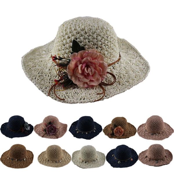 wide brim hats 21 kinds women summer natural raffia hat girl floral floppy shading panama sun vacation travel beach straw for, Blue;gray
wide brim hats 21 kinds women summer natural raffia hat girl floral floppy shading panama sun vacation travel beach straw for, Blue;gray