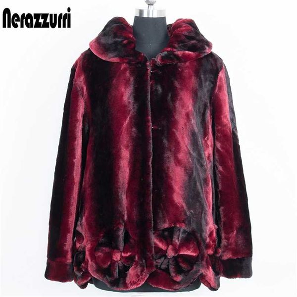 nerazzurri winter faux fur coat women long sleeve turndown collar warm elderly clothing thick sheared mink fur coats for women 211110, Black
nerazzurri winter faux fur coat women long sleeve turndown collar warm elderly clothing thick sheared mink fur coats for women 211110, Black